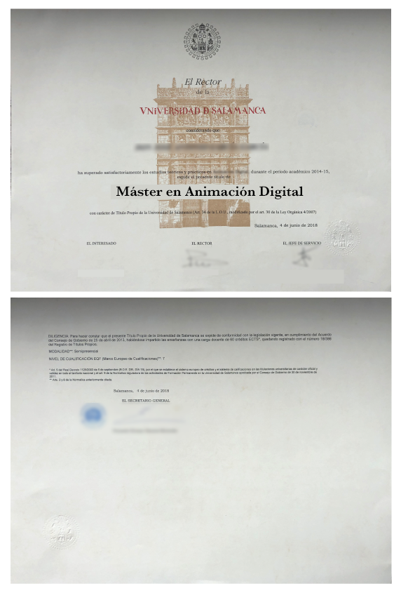 Master's Degree in Digital Animation